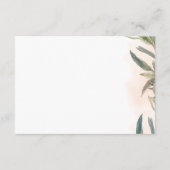Botanical Watercolor Wedding Enclosure Card  Begleitkarte (Rückseite)