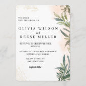 Botanical Watercolor Wedding Invitation  Einladung (Vorderseite)