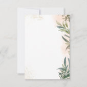 Botanical Watercolor Wedding RSVP Card  Karte (Rückseite)