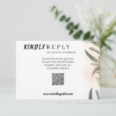 Botanical Watercolor Wedding RSVP Card Karte (Stehend Vorderseite)