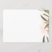 Botanical Watercolor Wedding Save the Date Einladung (Rückseite)