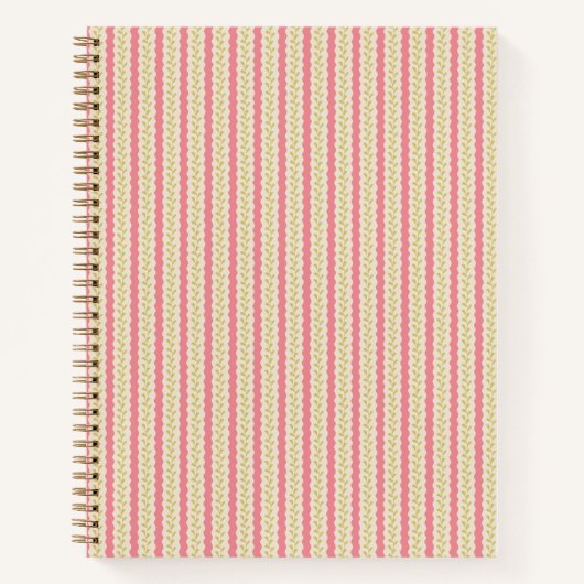 Botanical Wavy Stripe Notizblock (Vorderseite)