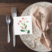 Botanical Wedding Cocktail Napkin Serviette