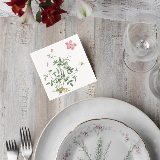 Botanical Wedding Cocktail Napkin Serviette