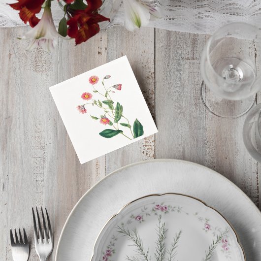 Botanical Wedding Cocktail Napkin Serviette