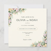 Botanical wedding invitation - boho and rustic einladung (Vorderseite)