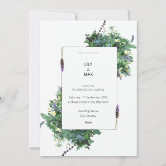 Botanical Wedding Invitation | Elegant Wildflower  Einladung