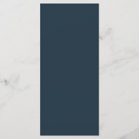 Botanical Wedding Midnight Blue Karte (Rückseite)