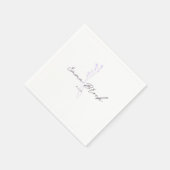 Botanical Wedding Napkin Simple Elegant Serviette (Ecke)