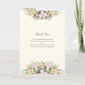 Botanical wedding program - boho folded card karte (Rückseite)