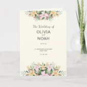 Botanical wedding program - boho folded card karte (Vorderseite)