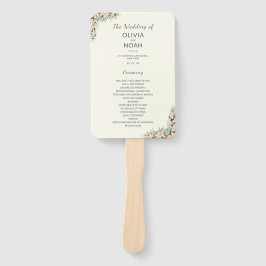 Botanical wedding program fächer