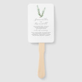 Botanical Wedding Program Template Fächer (Vorderseite)