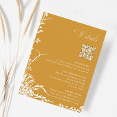 Botanical Wedding QR Code Details Amber Begleitkarte
