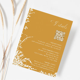 Botanical Wedding QR Code Details Amber Begleitkarte