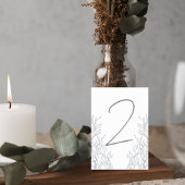 Botanical Wedding Reception Table Number Card Tischnummer