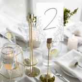Botanical Wedding Reception Table Number Card Tischnummer