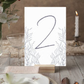 Botanical Wedding Reception Table Number Card Tischnummer