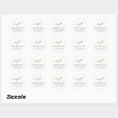 Botanical Wedding Stickers Thank You Simple (Blatt)