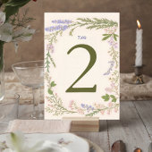 Botanical Wedding Table Number Card Tischnummer