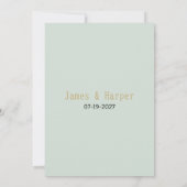 Botanical white mint berries floral RSVP Einladung (Rückseite)