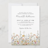 Botanical Wildflower Floral Bridal Shower Einladung (Vorderseite)