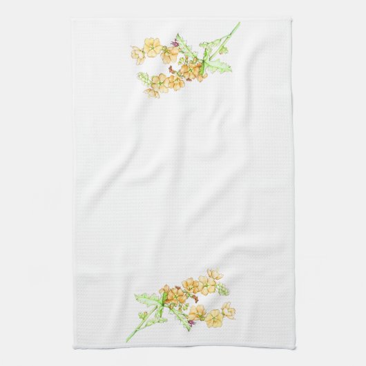 Botanical wildflower, globemallow tea towel geschirrtuch (Vertikal)
