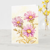 Botanical wildflower watercolor, blank inside karte (Gelbe Blume)