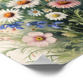 Botanical Wildflower Watercolor Poster – Motivatio (Ecke)