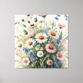 Botanical Wildflower Watercolor Poster – Motivatio Leinwanddruck (Vorderseite)