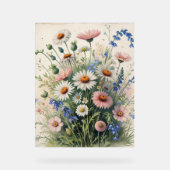 Botanical Wildflower WatercolorAcrylic – Motivatio Acrylschild (Vorderseite)