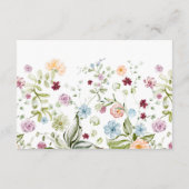 Botanical Wildflower Wedding RSVP Card Begleitkarte (Rückseite)