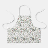 Botanical Winter Christmas Pattern Apron Schürze (Vorderseite)