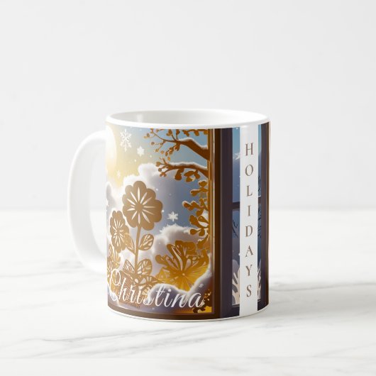 Botanical Winter Wonderland Kaffeetasse (Vorderseite Links)