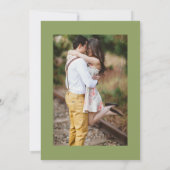 Botanical Wreath Earth Tone Wedding Save The Date (Rückseite)