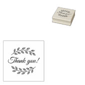 Botanical Wreath Top Bottom Thank You Gummistempel (Stempel)