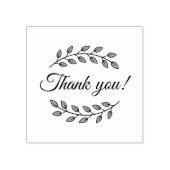 Botanical Wreath Top Bottom Thank You Gummistempel (Prägung)