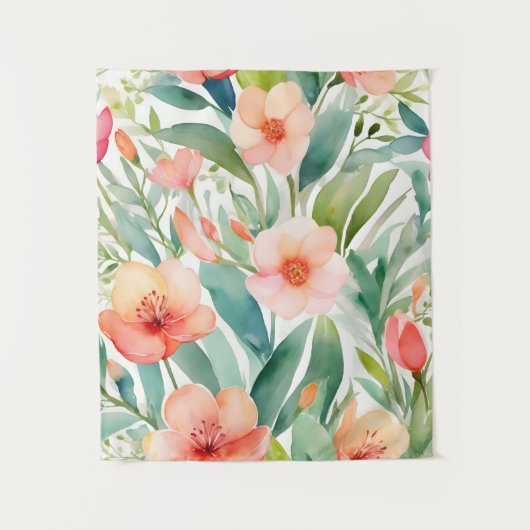 Botanicale Fresh Spring Wandteppich (Vorderseite)