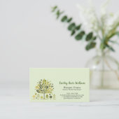 BotanicalLightGreen HolisticWellness Appointment& Visitenkarte (Stehend Vorderseite)