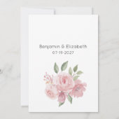 Botanicalm, pastellrosa UAWG Einladung (Rückseite)