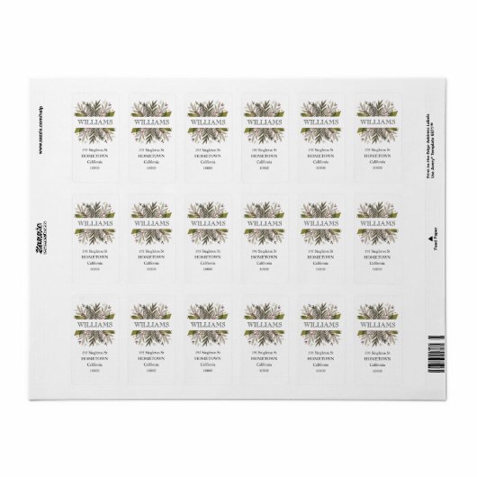 Botanicalme Adressaufkleber (Vorne)