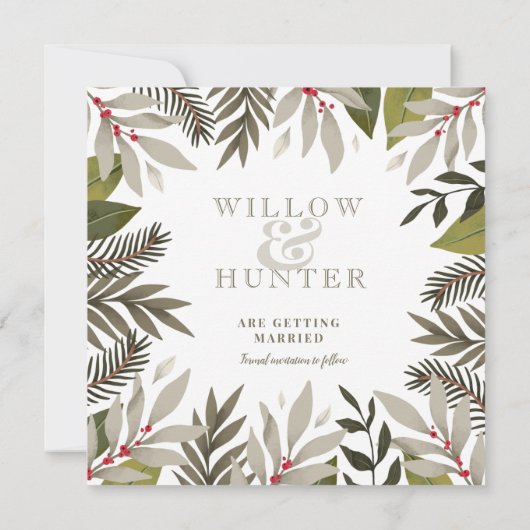 Botanicalme | Moss | Save the Date Karte (Rückseite)