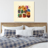 Botanicals-Blume Wasserfarben - Rocks Leinwanddruck (Insitu (Schlafzimmer))