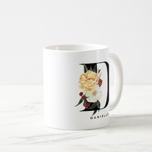 Botanicals-Brief-D-Monogramm Kaffeetasse (VorderseiteRechts)