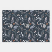 Botanicals Classic Winter Watercolor Geschenkpapier Set (Vorderseite 2)