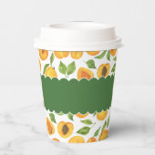 Botanicals Gold Apricots kundenspezifisch Pappbecher (Rückseite)