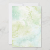 Botanicals Gold Herz-Shaped Crystal Wedding Einladung (Rückseite)