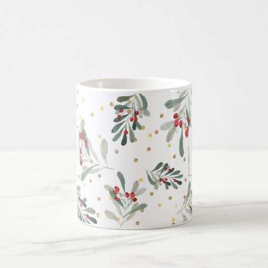 Botanicals Gold Monogram für den modernen Winterur Kaffeetasse (Mittel)