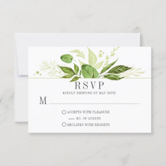 Botanicals-Grünrahmen UAWG RSVP Karte