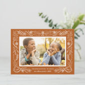 Botanicals Herbst | Erntedank-Fotokarte Feiertagskarte (Stehend Vorderseite)